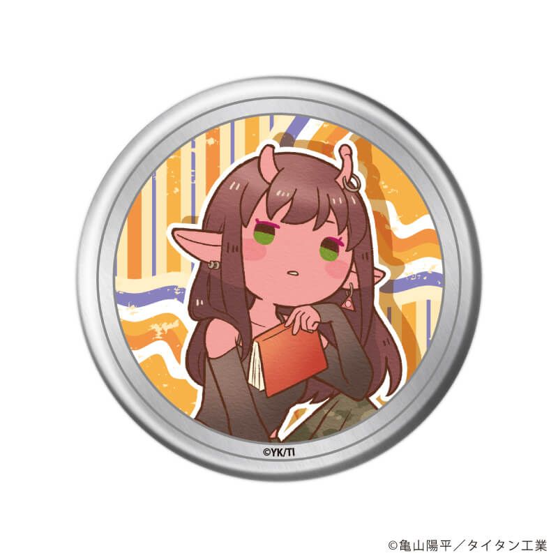 缶バッジ「TVアニメ『銀河特急 ミルキー☆サブウェイ』」03/コンプリートセット(全8種) 秋服読書ver.(レトロアートイラスト)