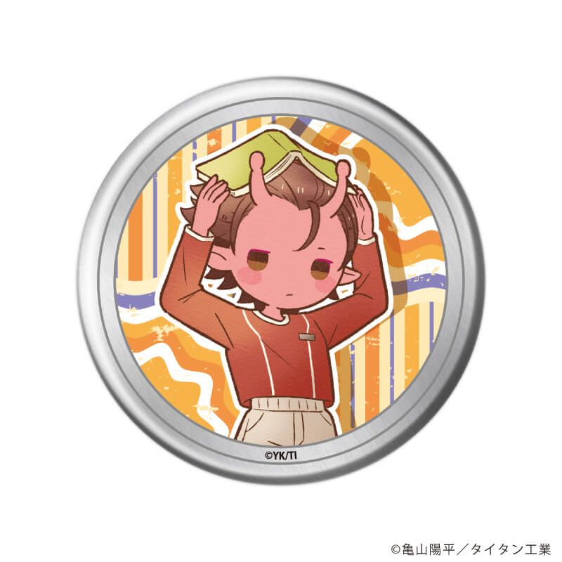 缶バッジ「TVアニメ『銀河特急 ミルキー☆サブウェイ』」03/コンプリートセット(全8種) 秋服読書ver.(レトロアートイラスト)