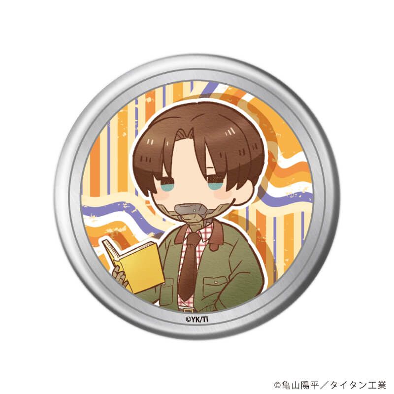 缶バッジ「TVアニメ『銀河特急 ミルキー☆サブウェイ』」03/コンプリートセット(全8種) 秋服読書ver.(レトロアートイラスト)