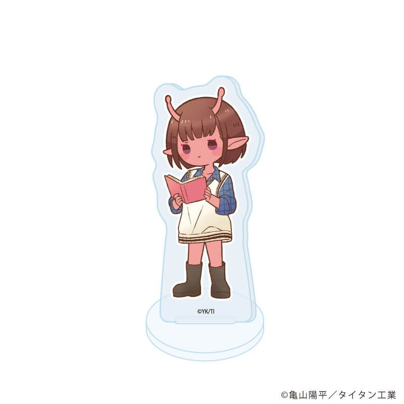 アクリルぷちスタンド「TVアニメ『銀河特急 ミルキー☆サブウェイ』」02/ブラインド(8種) 秋服読書ver.(レトロアートイラスト)