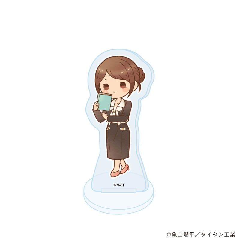アクリルぷちスタンド「TVアニメ『銀河特急 ミルキー☆サブウェイ』」02/ブラインド(8種) 秋服読書ver.(レトロアートイラスト)