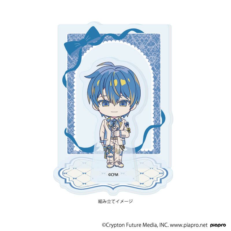 アクリルスタンドプレート「ピアプロキャラクターズ」30/KAITO リボンver.(ミニキャライラスト)