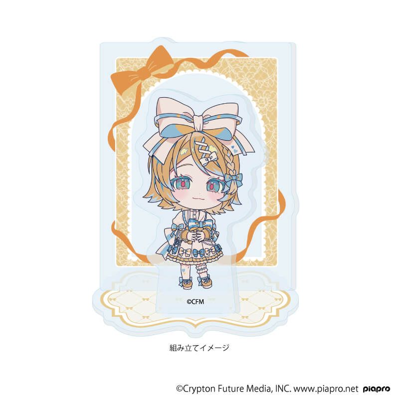 アクリルスタンドプレート「ピアプロキャラクターズ」26/鏡音リン リボンver.(ミニキャライラスト)