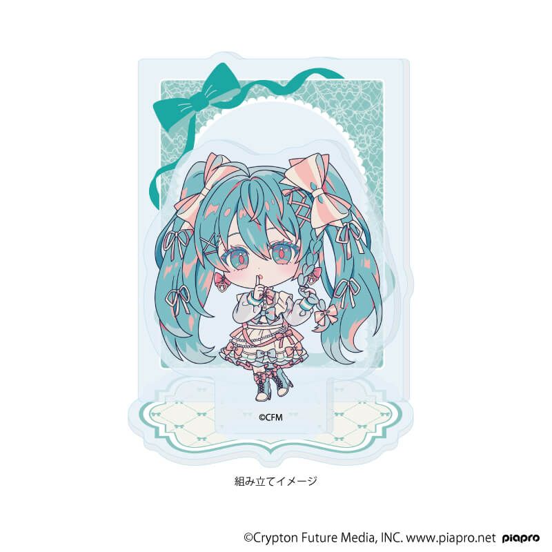 アクリルスタンドプレート「ピアプロキャラクターズ」25/初音ミク リボンver.(ミニキャライラスト)