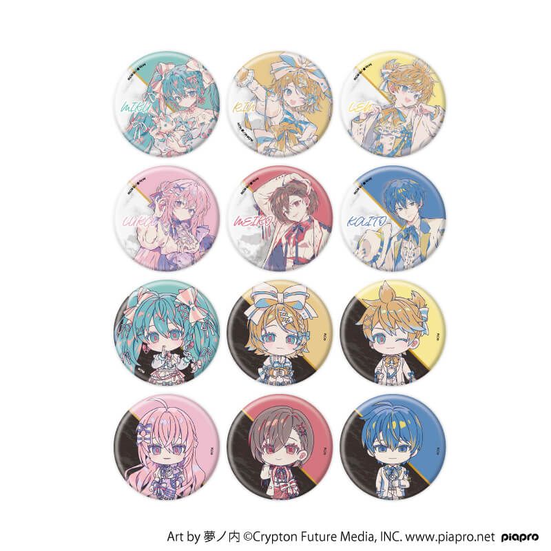 缶バッジ「ピアプロキャラクターズ」11/リボンver. コンプリートセット(全12種)(描き起こしイラスト)