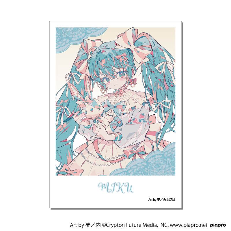 ミニフォト「ピアプロキャラクターズ」01/初音ミク リボンver.(描き起こしイラスト)