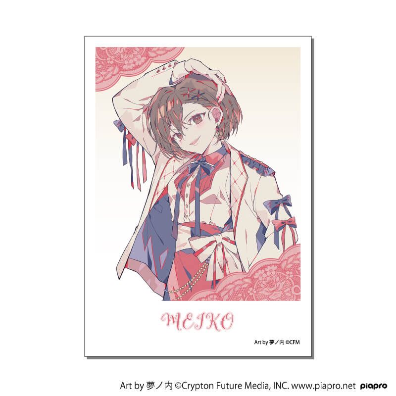 ミニフォト「ピアプロキャラクターズ」05/MEIKO リボンver.(描き起こしイラスト)