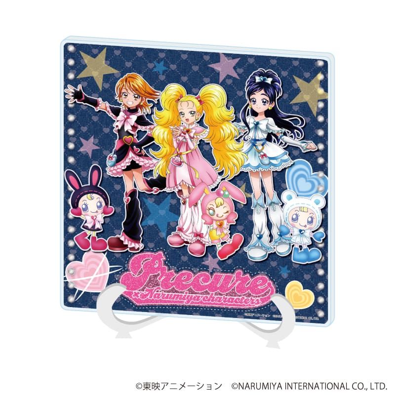 アクリルアートボード「プリキュアシリーズ×ナルミヤキャラクターズ」01/ふたりはプリキュアMax Heart＆メゾピアノ(描き下ろしイラスト)