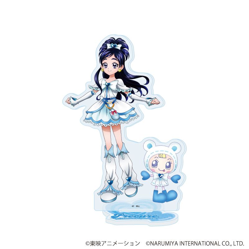 アクリルスタンド「プリキュアシリーズ×ナルミヤキャラクターズ」02/キュアホワイト&ブルーベリエちゃん(描き下ろしイラスト)
