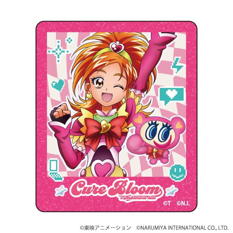 ダイカットスマホステッカー「プリキュアシリーズ×ナルミヤキャラクターズ」04/キュアブルーム&ナカムラくん(描き下ろしイラスト)