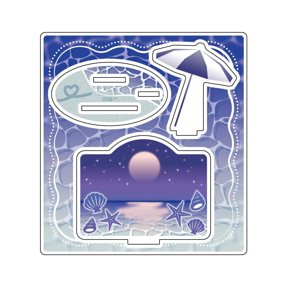 推し活背景ジオラマぷち64/海岸(夜)【推し活】