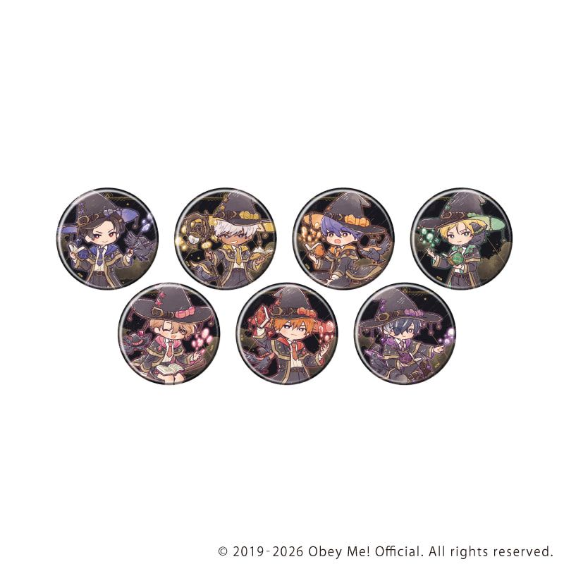 缶バッジ「Obey Me! Nightbringer」51/魔法使いver. コンプリートセット(全7種)(レトロアートイラスト)
