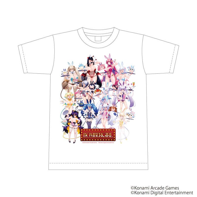 Tシャツ「ボンバーガール」01/集合デザイン(描き下ろしイラスト)Lサイズ