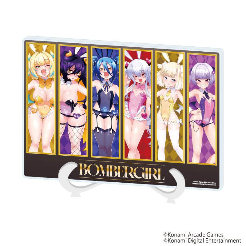 アクリルアートボード(A5サイズ)「ボンバーガール」01/コマ割りデザインA(描き下ろしイラスト)