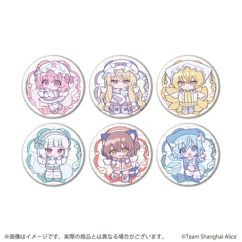 缶バッジ「東方Project」14/天使界隈ver. コンプリートセット(全6種)(ミニキャライラスト)