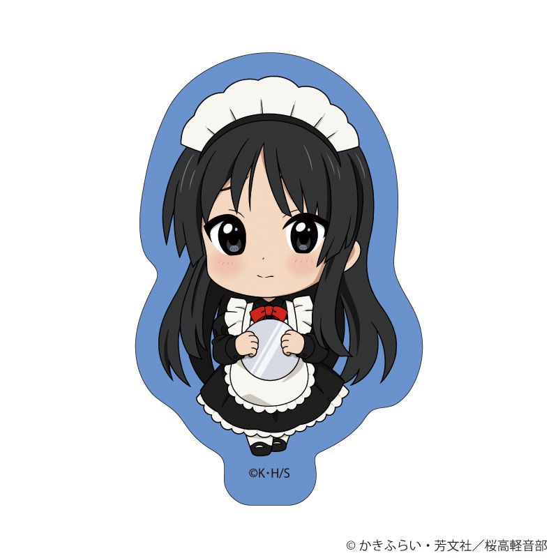 ダイカットステッカー「TVアニメ『けいおん！』」02/メイドver. 秋山 澪(ミニキャライラスト)