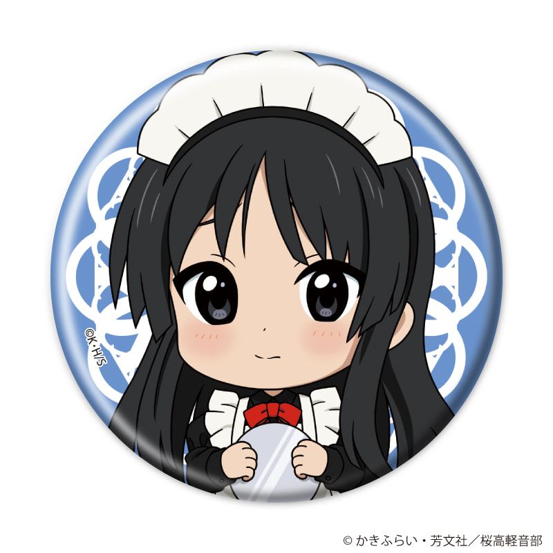 缶バッジ「TVアニメ『けいおん！』」02/メイドver. コンプリートセット(全5種)(ミニキャライラスト)
