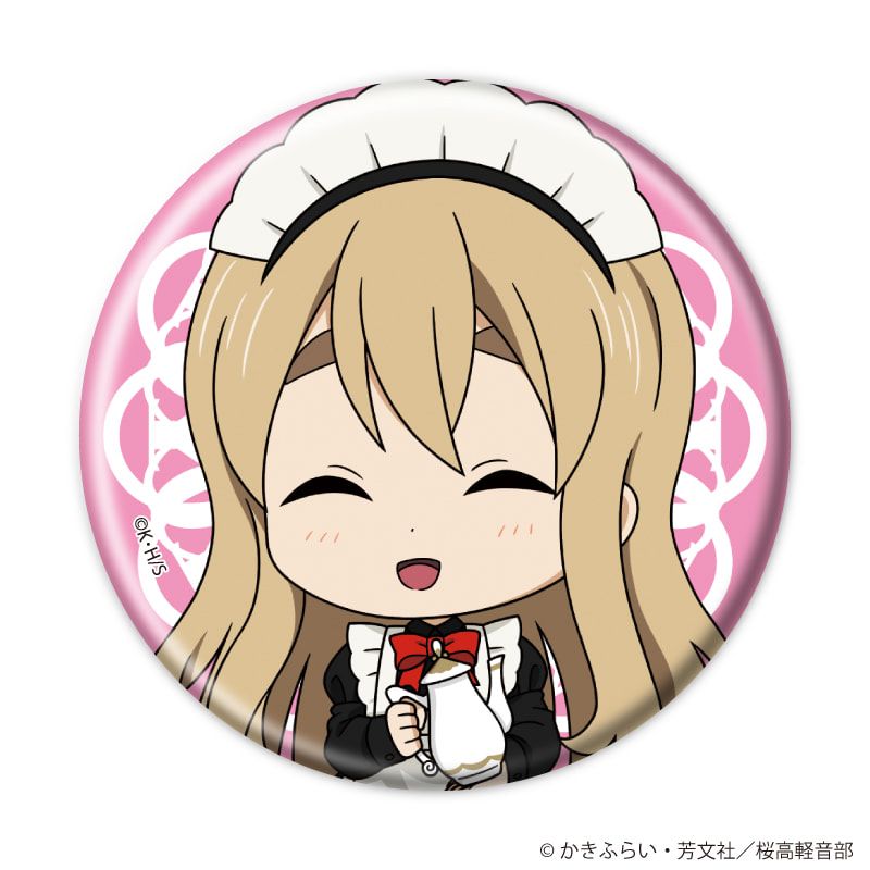 缶バッジ「TVアニメ『けいおん！』」02/メイドver. コンプリートセット(全5種)(ミニキャライラスト)
