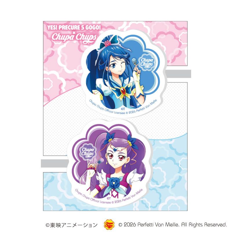 前髪クリップ2個セット「Yes！プリキュア５GoGo！×チュッパチャプス」03/キュアアクア＆ミルキィローズ