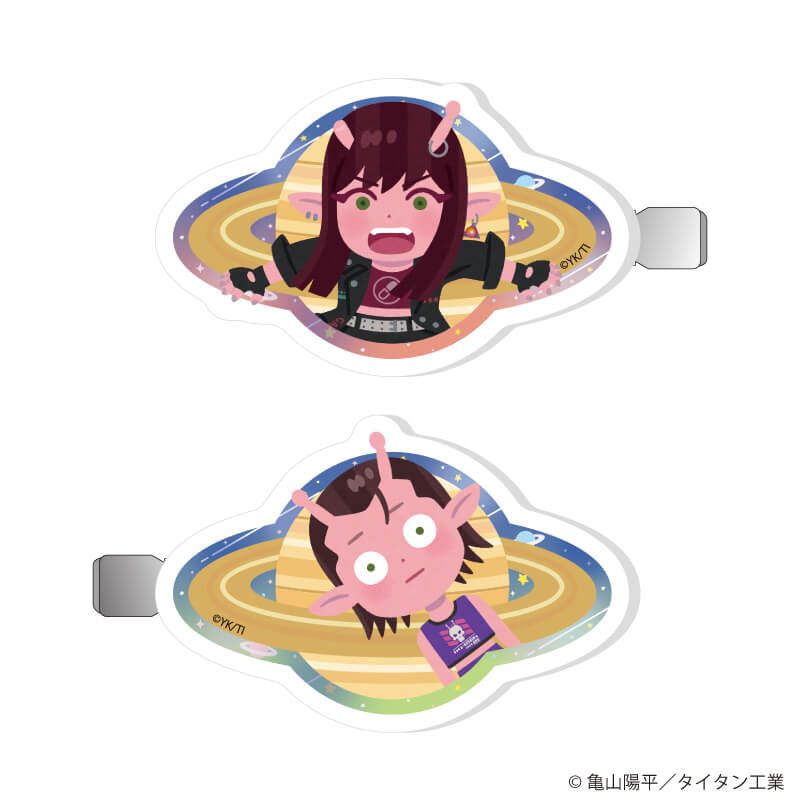 銀河特急 ミルキー☆サブウェイ×いらすとや 前髪クリップ2個セット アカネ&カナタ