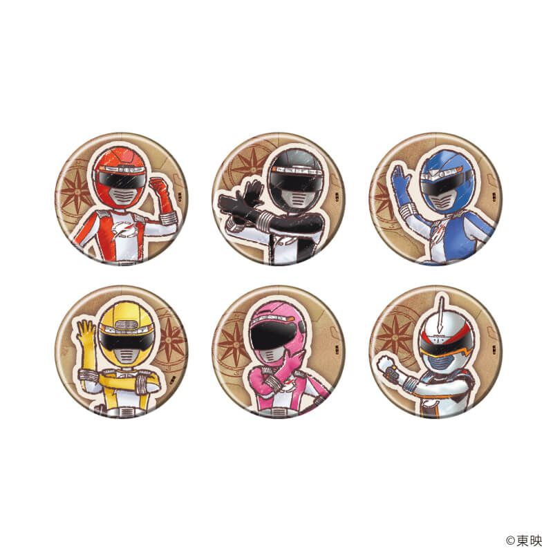缶バッジ「轟轟戦隊ボウケンジャー」01/ブラインド(6種)(グラフアートイラスト)