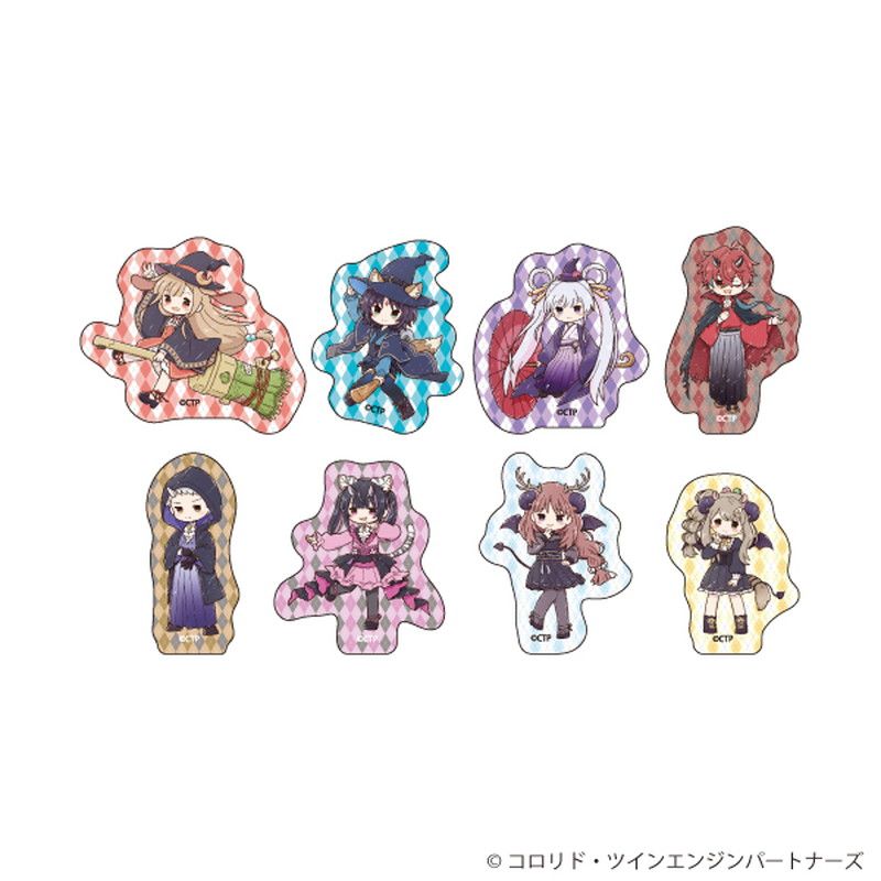 フレークシール(8枚セット)02/集合デザイン ハロウィン(グラフアートイラスト)