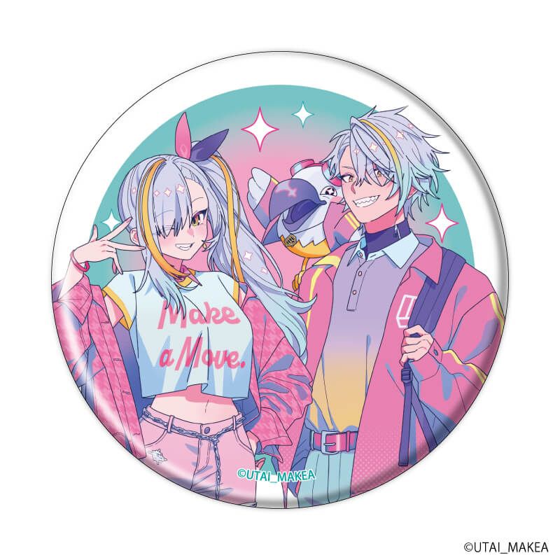 缶バッジ「歌衣メイカ」04/ニューレトロ&たこ焼きver. ブラインド(8種)(描き起こしイラスト)