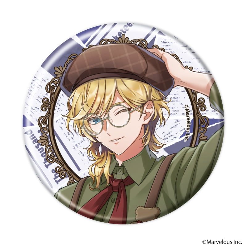 缶バッジ「千銃士:Rhodoknight」61/図書館ver. ブラインド(8種)(描き下ろしイラスト)