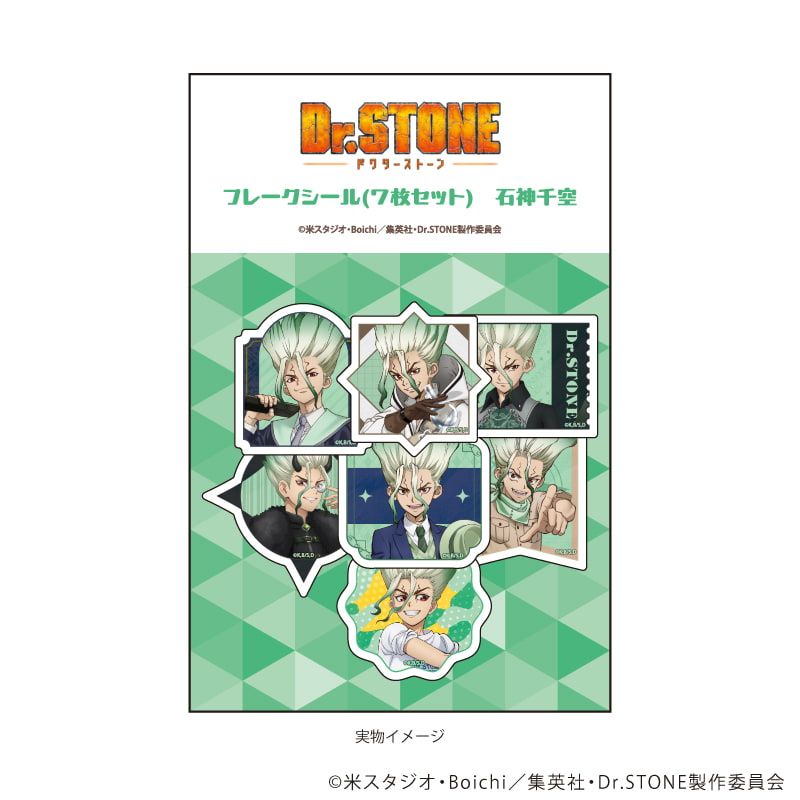 フレークシール(7枚セット)「Dr.STONE」01/石神千空(描き下ろしイラスト)