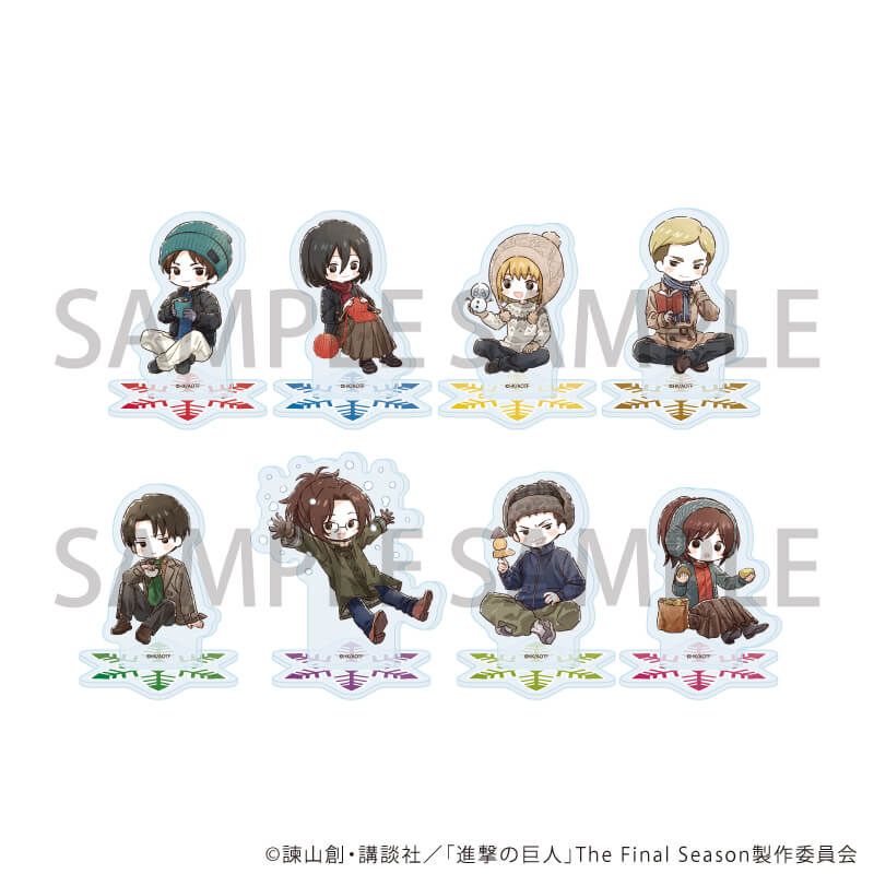 進撃の巨人 アクリルぷちスタンド／ブラインド（全8種） 冬の日常ver.（グラフアートイラスト）
